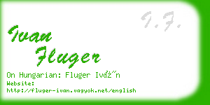 ivan fluger business card